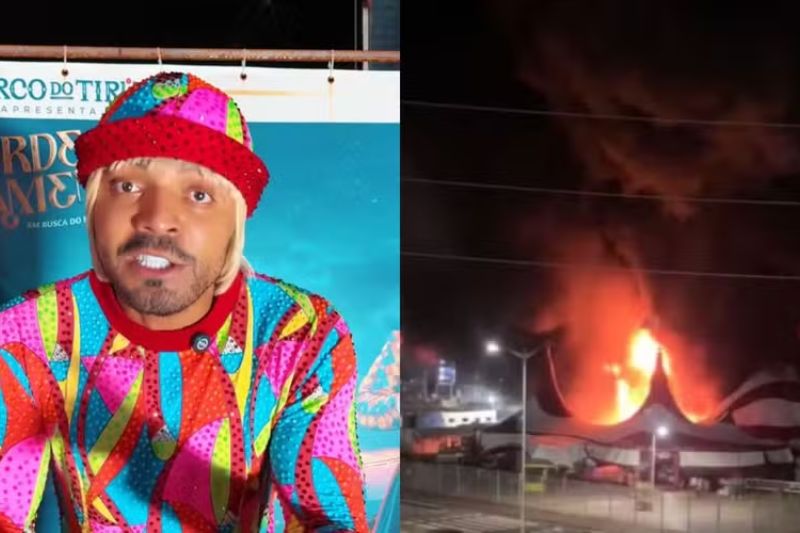 Incêndio atinge Circo do Tirullipa e humorista lamenta — Foto ReproduçãoInstagram